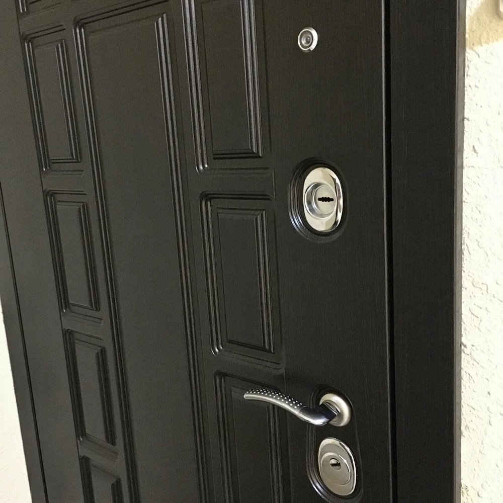 Входная дверь Нью Йорк с зеркалом Бетон светлый