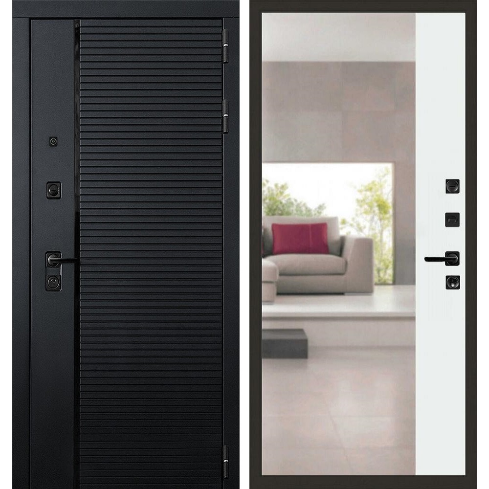 Входная дверь Лекс Гранд Роял с зеркалом панорама